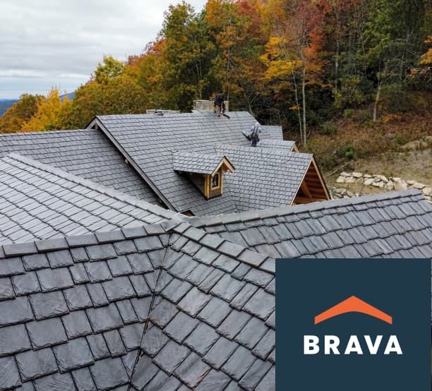 Brava premium synthetic roof tile installed